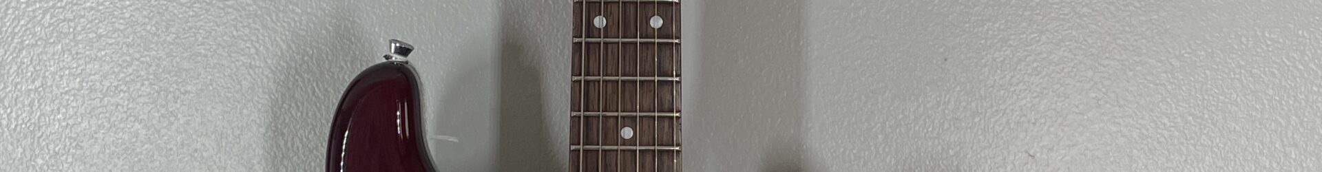 Johnson Strat, starter guitar, plays good.