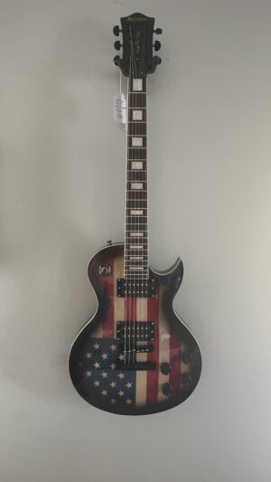 Leo Jaymz USA Flag Les Paul, super upgrades, must see.