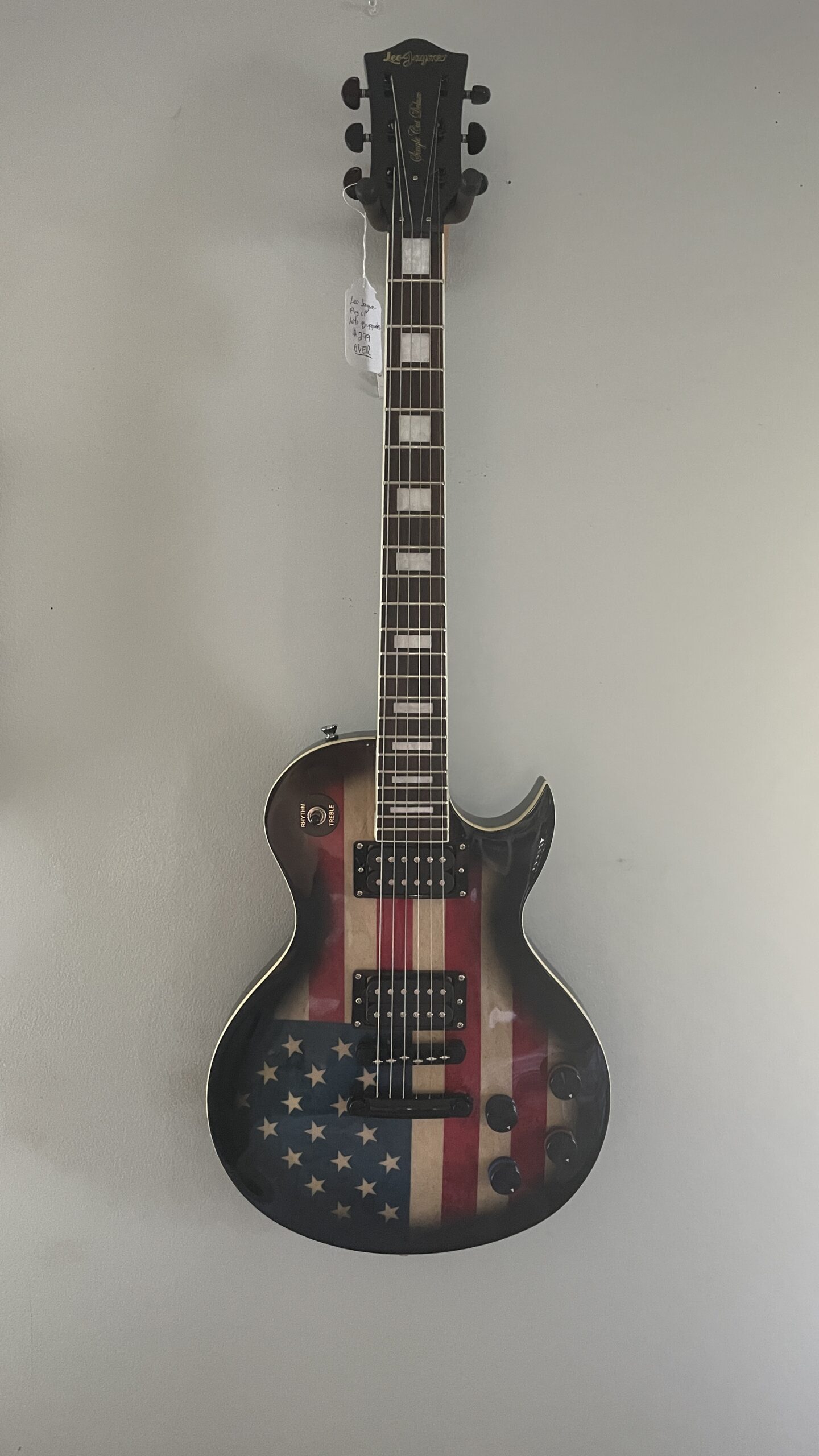 Leo Jaymz USA Flag Les Paul, super upgrades, must see.