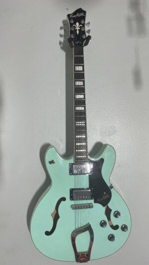 Hagstrom Viking in super cool seafoam green, pro setup, must see.